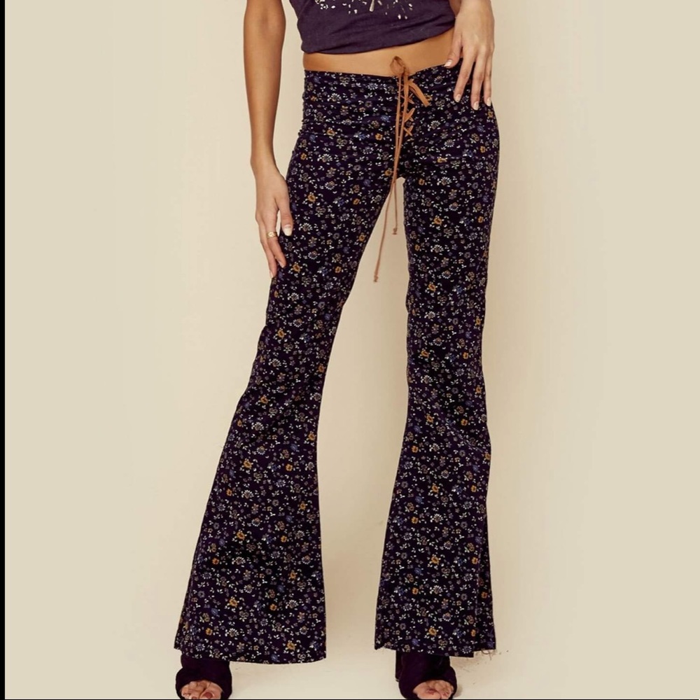 Planet Blue Lace-up Flare